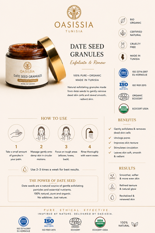 Date Seed Body Scrub – 100% Natural Exfoliant | Oasissia